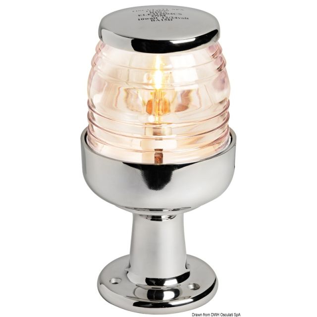 360° Topplicht m. AISI 316-Sockel 85 mm 12 V 