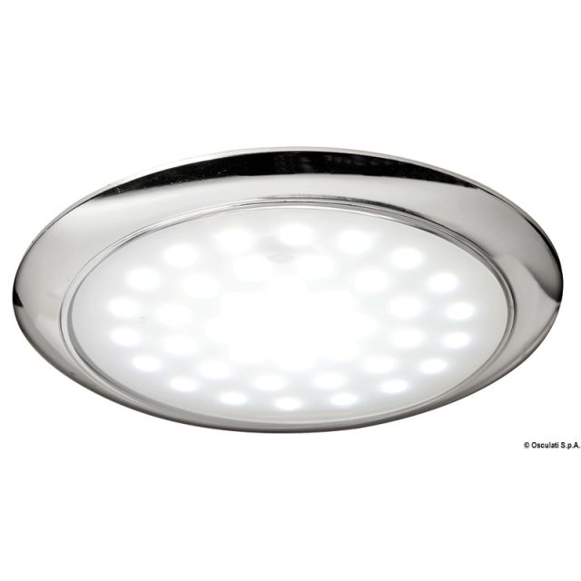 Extra flache LED-Leuchte verchr Blende 12/24 V 3 W 