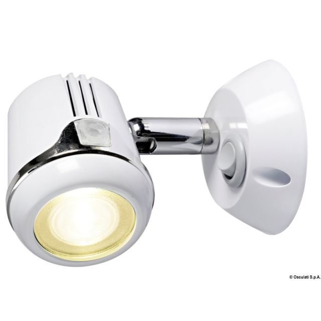 Schwenkbare Leuchte, weiß HI-POWER LED 12/24 V 