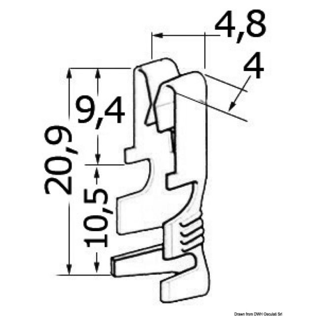 Steckverbindungen aus verzinktem Messing 2.5/6 mm 