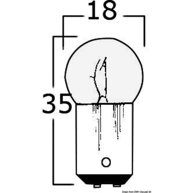 Glühlampe zweipolig 12 V 5 W 