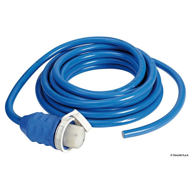 Kabel+Stecker, vormontiert blau 10 m 50 A 