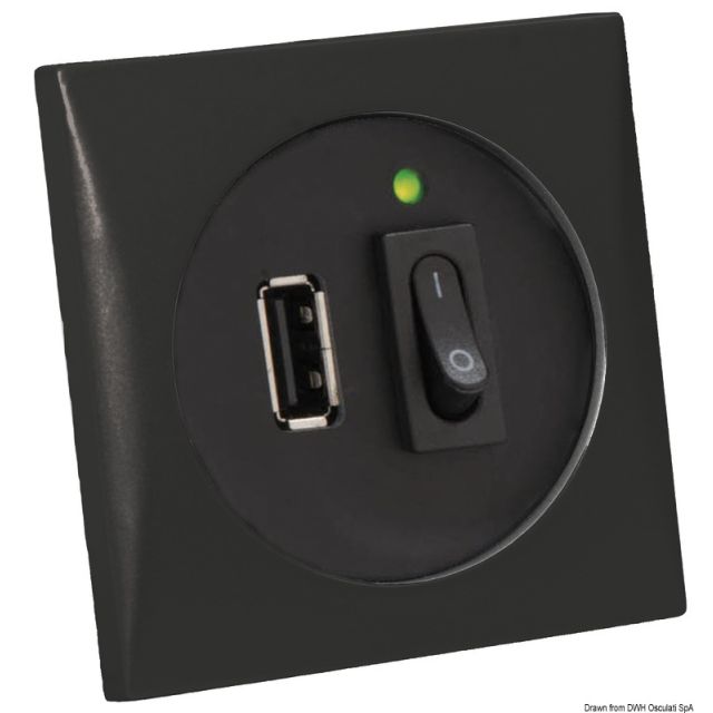 USB-Steckdose 5 V schwarz 