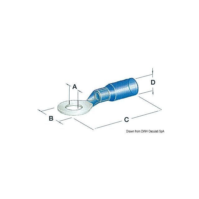 Gabelhülse vorisoliert 4,3 mm blau 