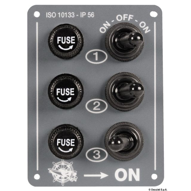 Elektrische Schaltafel 3 Schalter 