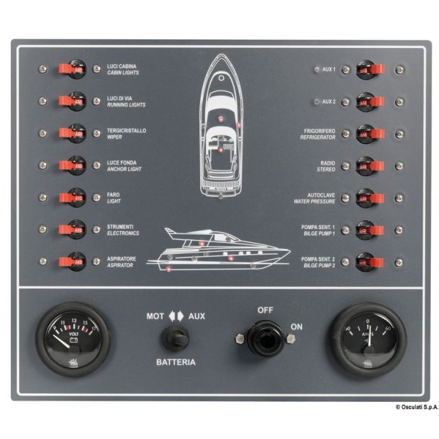 Elektrische Schalttafel mit 14 Stromkreisen