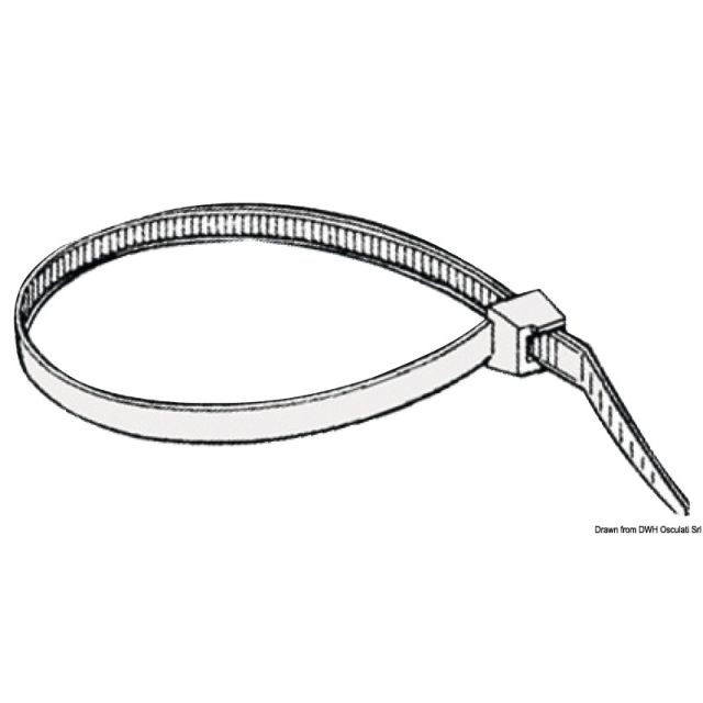 Kabelbinder, lösbarer Nylon weiß 2 cm 