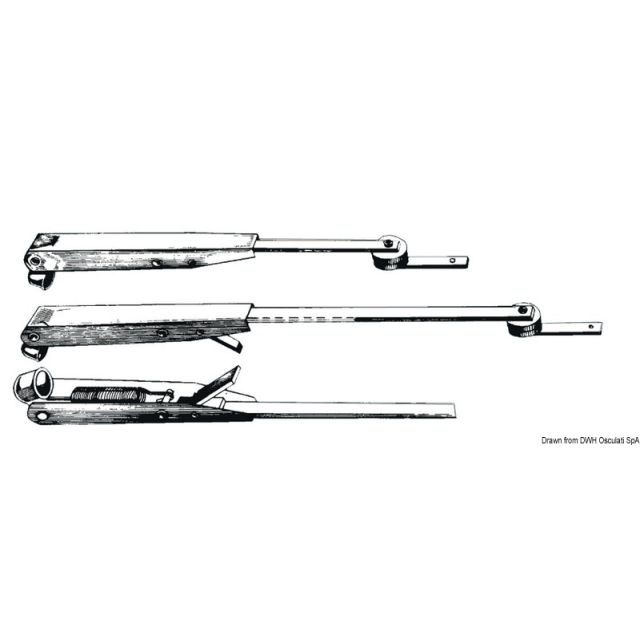 VA-Stahl Teleskop-Wischarm, verstellbar 457/610 mm 