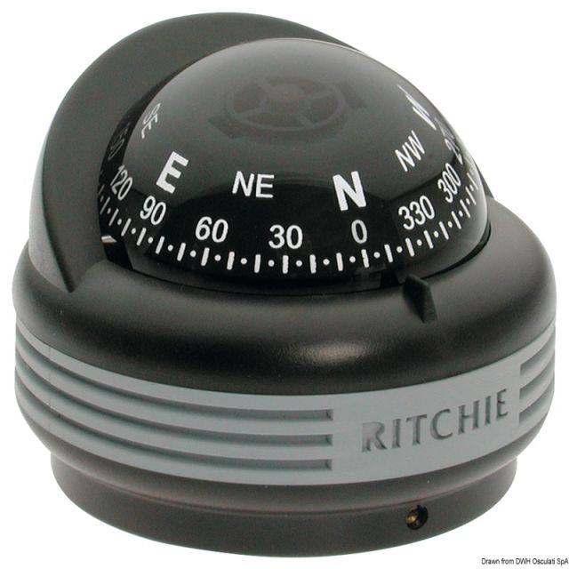 RITCHIE Kompass, außen Trek 2"1/4 schwarz/schwarz 