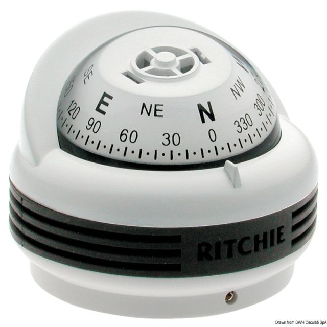 RITCHIE Kompass, außen Trek 2"1/4 weiß/weiß 