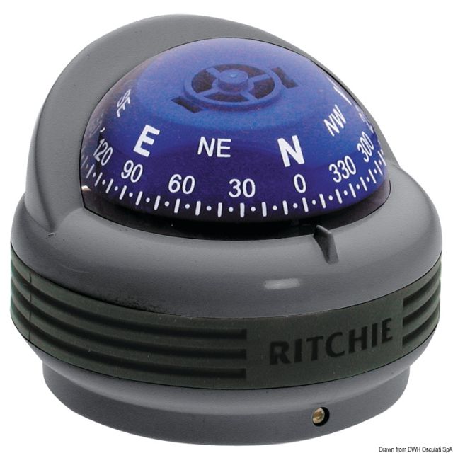 RITCHIE Kompass, außen Trek 2"1/4 grau/blau 