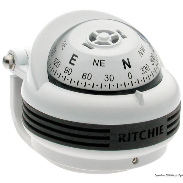 RITCHIE Kompass m.Bügel Trek 2"1/4 weiß/weiß 