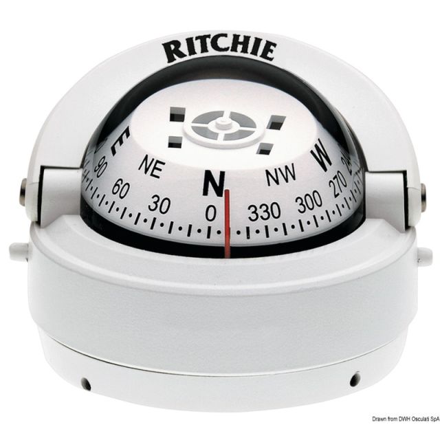 RITCHIE Kompass, außen Explorer 2"3/4 weiß/weiß 