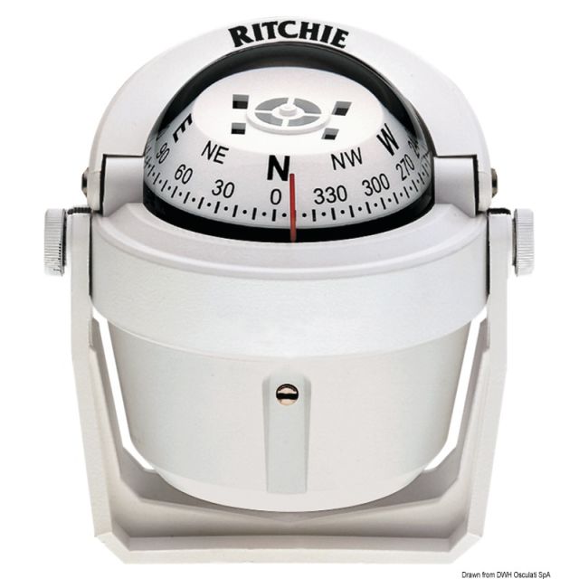 RITCHIE Kompass m.Bügel Explorer 2"3/4 weiß/weiß 