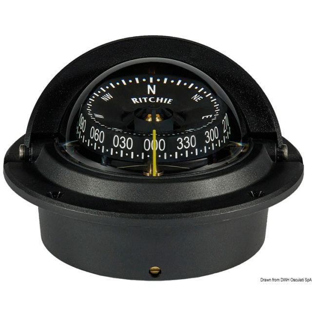 RITCHIE Einbau-Kompass Wheelmark 3" schwarz/schwa 