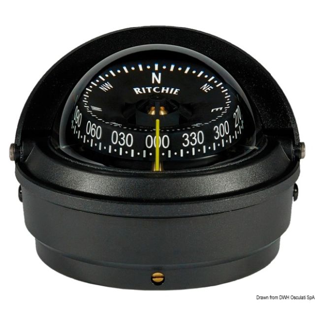 RITCHIE Kompass, außen Wheelmark 3" schwarz/schwa 
