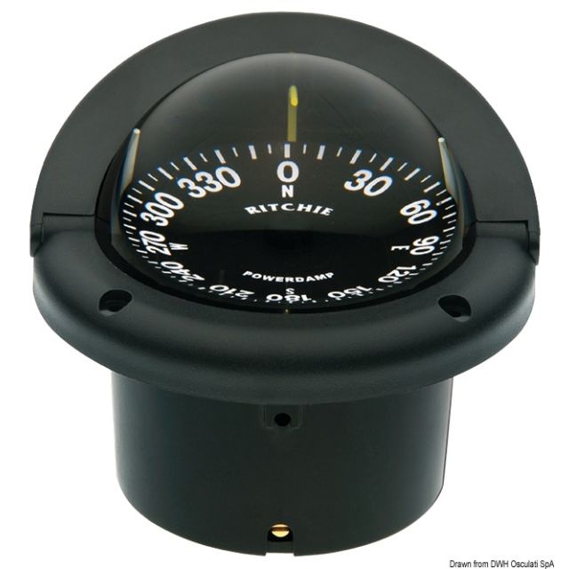RITCHIE Einbau-Kompass Helmsman 3"3/4 schw/schw 