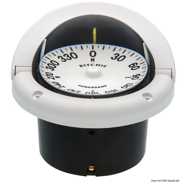 RITCHIE Einbau-Kompass Helmsman 3"3/4 weiß/weiß 