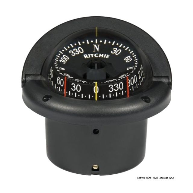 RITCHIE Kompass 2-Sicht Helmsman 3"3/4 schw/schw 