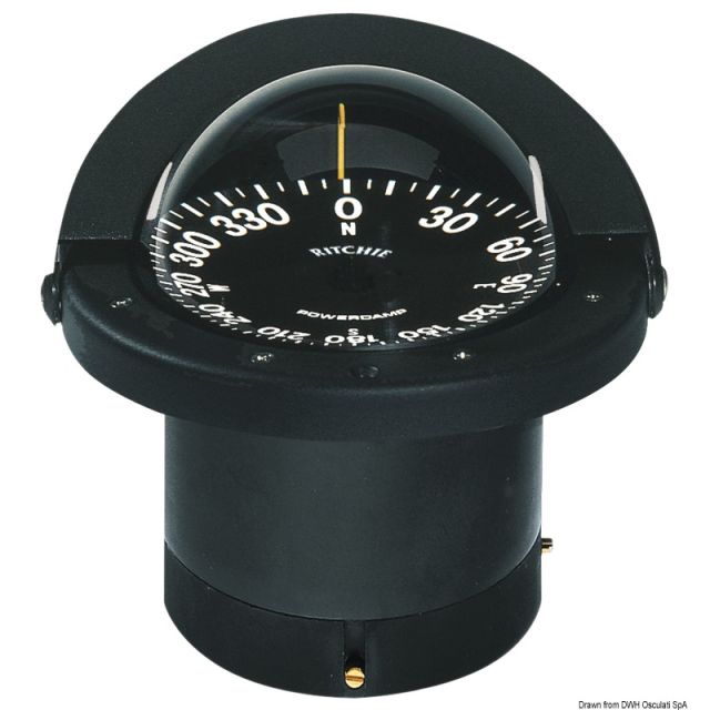 RITCHIE Einbau-Kompass Navigator 4"1/2 schw/schw 
