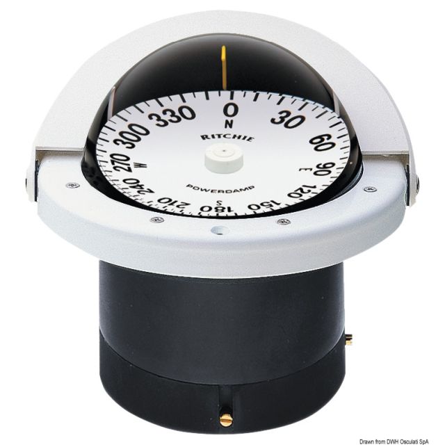 RITCHIE Einbau-Kompass Navigator 4"1/2 weiß/weiß 