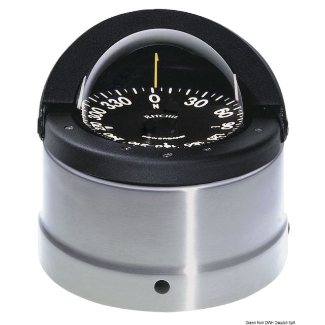 RITCHIE Kompass m.Sockel Navigator 4"1/2 schw/schw 
