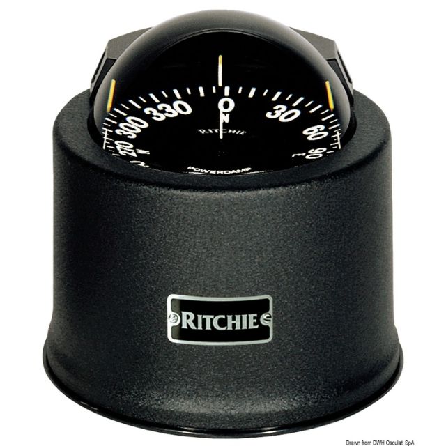 RITCHIE Kompass m.Sockel Globemaster 5" schw/schw 