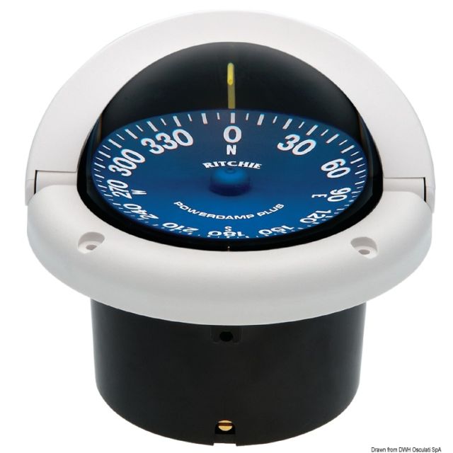 RITCHIE Kompass Supersport 3"3/4 weiß/blau 