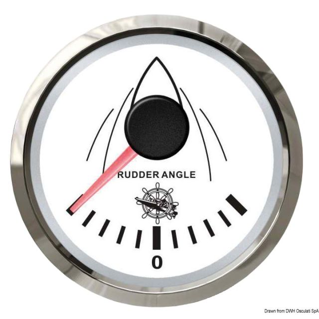 Anzeigeinstrument Ruderausschlag weiß/poliert 