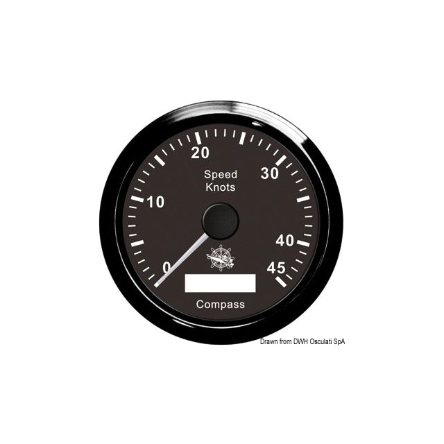 Geschwindigkeitsmesser GPS-Kompass schwarz/schwarz 
