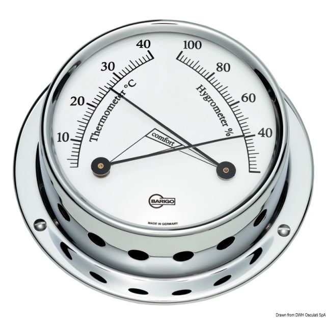 Barigo Tempo S Hygro-Thermometer, verchromt 