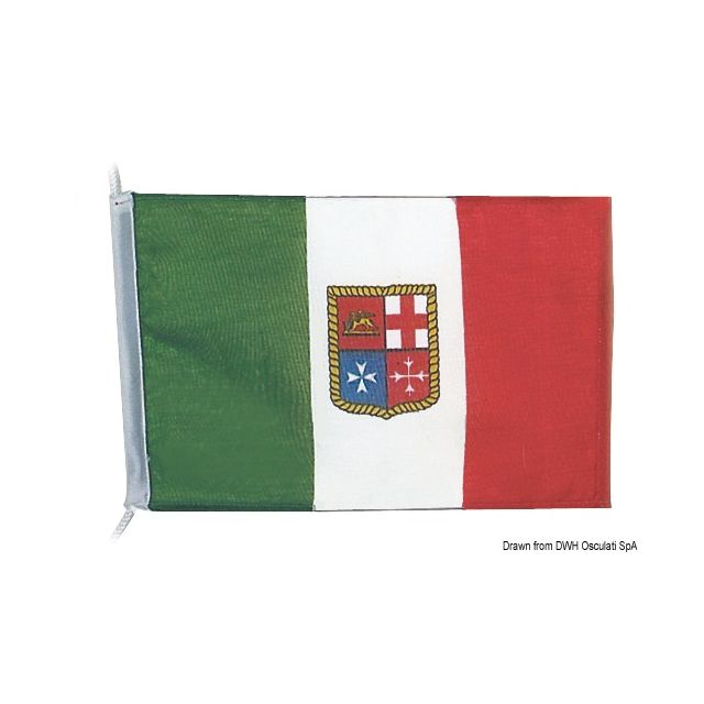 Italienflagge m. Wappen 20 x 30 cm 