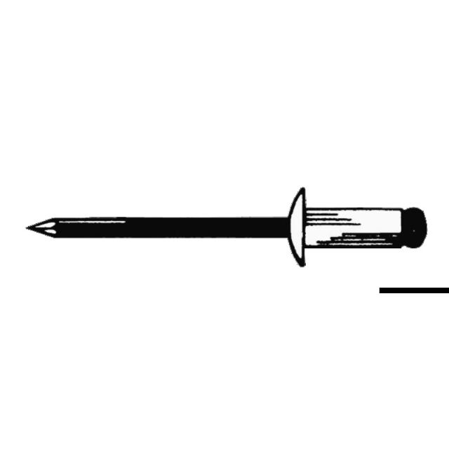 VA-Stahl Niet normaler Kopf 4,9 x 16mm 