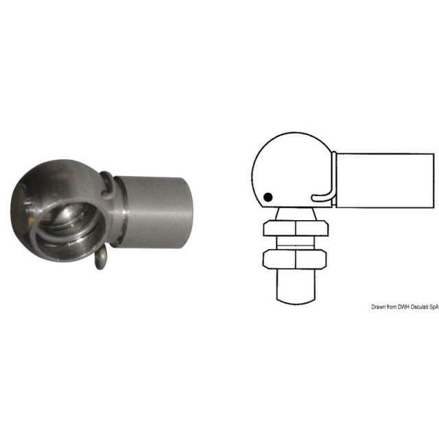 VA-Stahl Augterminal, Ø Kugelkopf 10 mm 