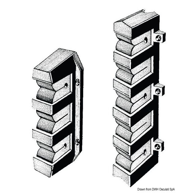 Halterung f. 3 Angelruten 198x62 mm 