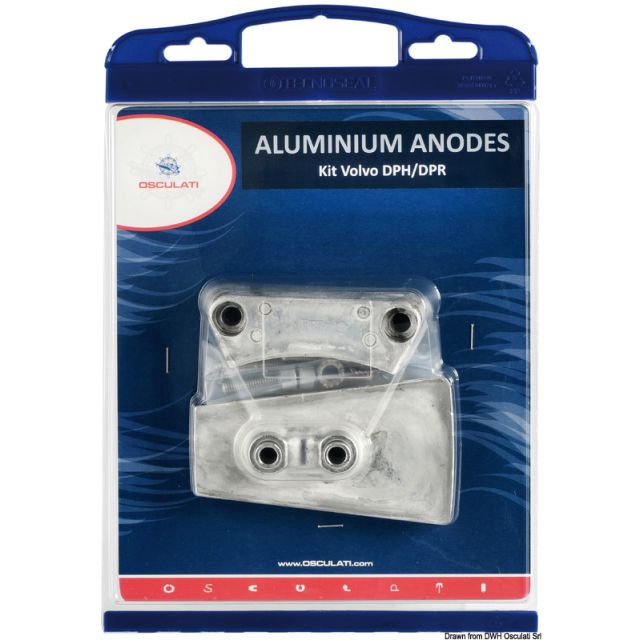 Anoden-Set f. Volvo-Motoren DPH Aluminium 