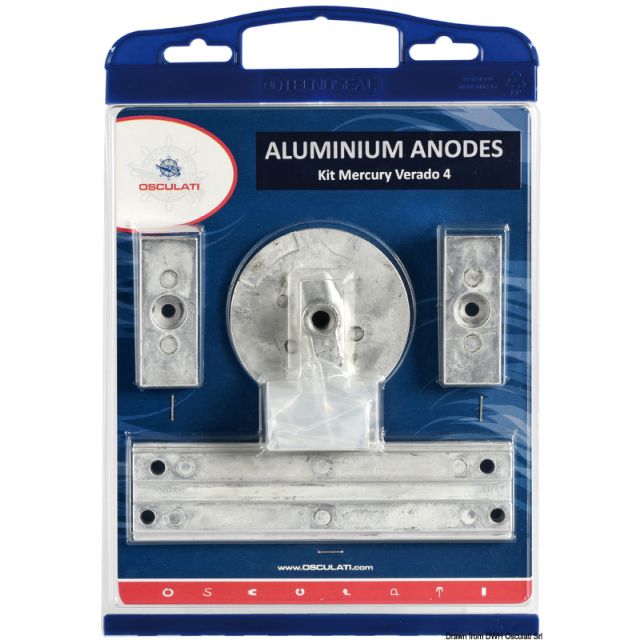 Anoden-Set f. Mercury 4 Stk. Aluminium 