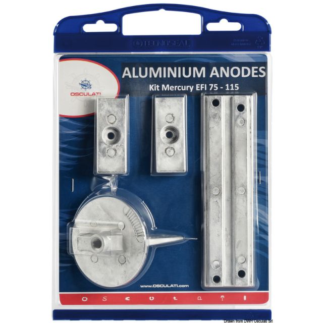 Anoden-Set f. Mercury 75>115 EFI Aluminium 