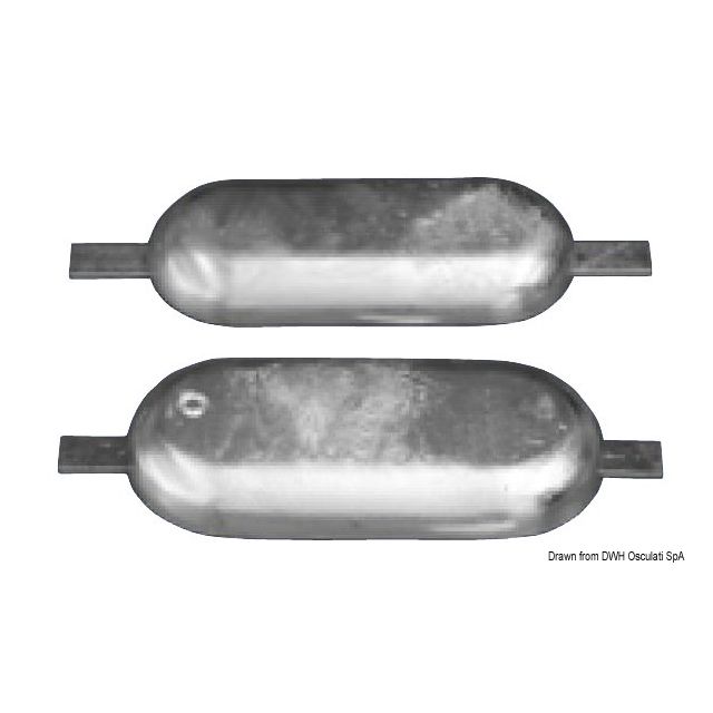 Magnesiumanode z. Festschweißen 400 x 152 mm 4 kg 