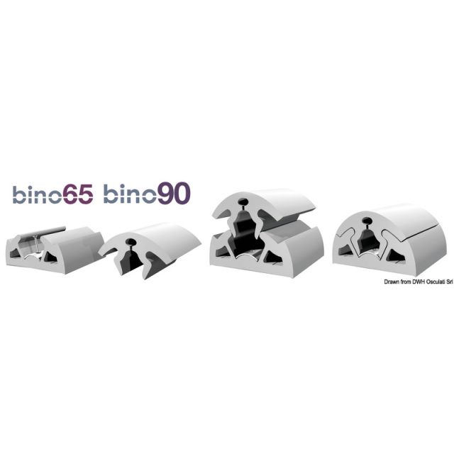 BINO Profilleiste, grau 65x37 mm 