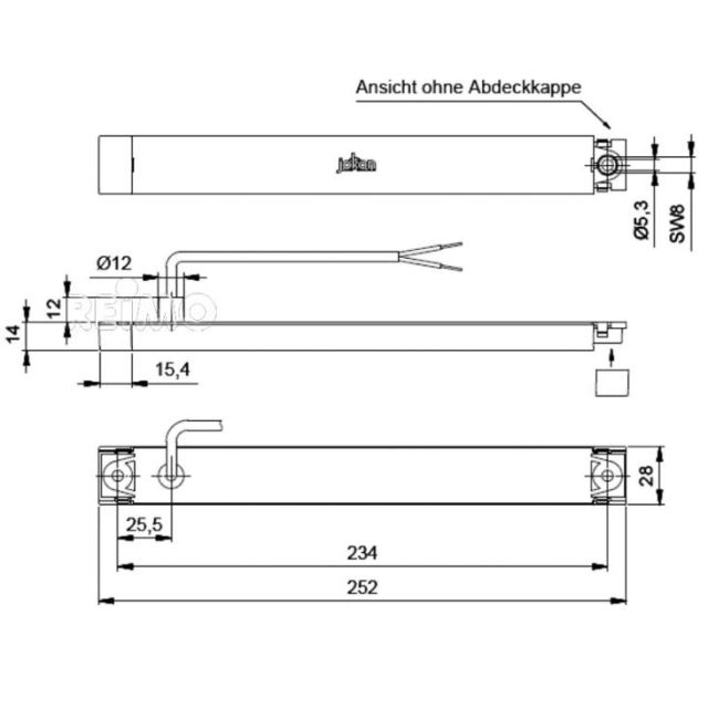 LED-Schlussleuchte rot/chrome 9-32V, 0,3 W IP67, 500 mm Kabel