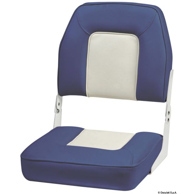 De Luxe Sitz m. Lehne, klappbar weiß/blau 