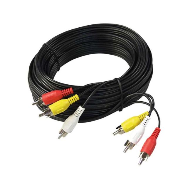 AV-Kabel 3-adrig, 10m, beidseitig Cinch-Stecker