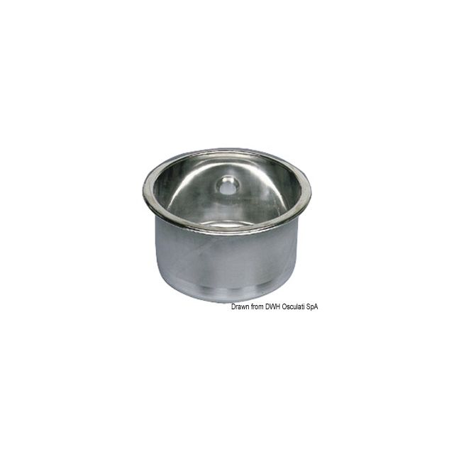 Runde Spüle VA-Stahl, hochglanpoliert 285x180 mm 