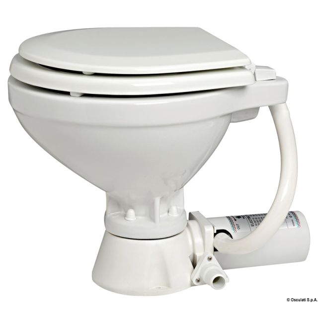 Elektr. Toilette kompakt Holz-Toilettenbrille 24V 