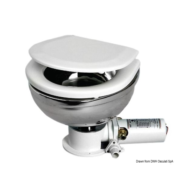 Compact elektrische Toilette VA-Stahl-Schüssel 24V 