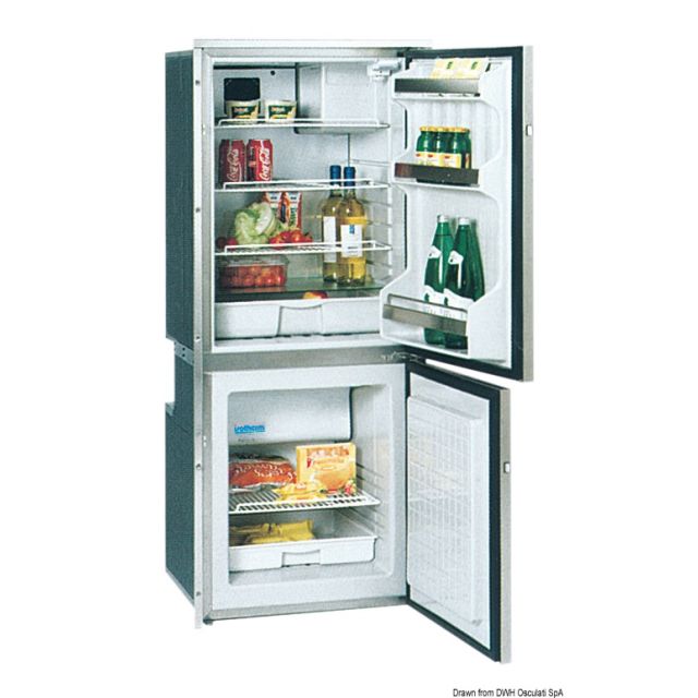 ISOTHERM Kühlschränke mit Frontteil aus Edelstahl, zweiteilig