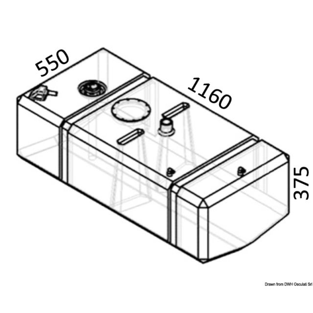 Dieseltank aus netzverstärktem Polyethylen 52.031.06