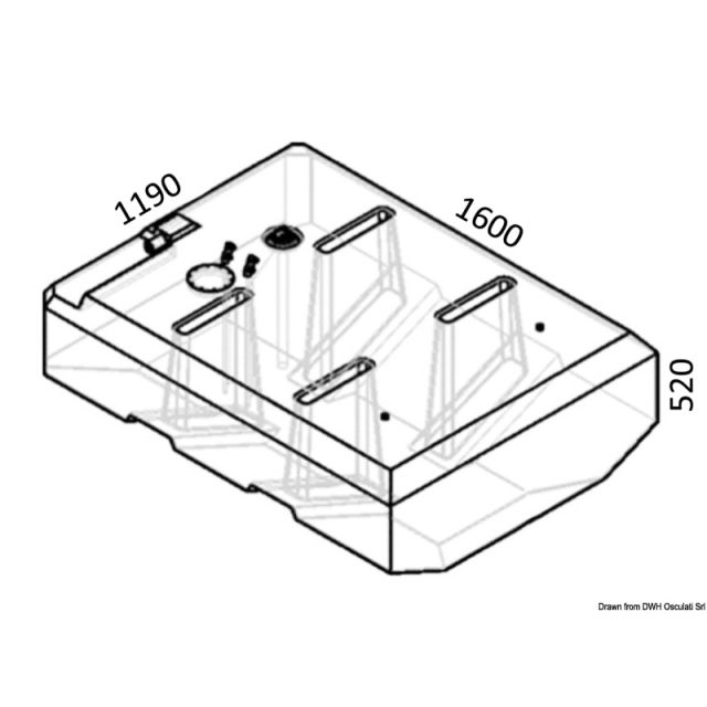 Dieseltank aus netzverstärktem Polyethylen 52.031.24