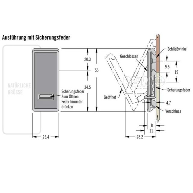 Möbelbauteile - Spannverschluss